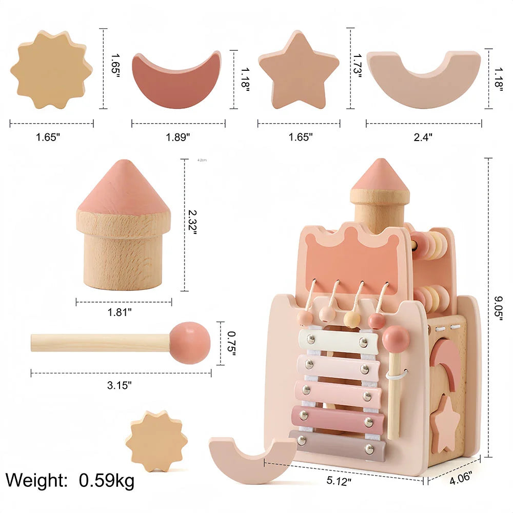 MontessoriSTEMMultifunctional Wooden Toy Castle1