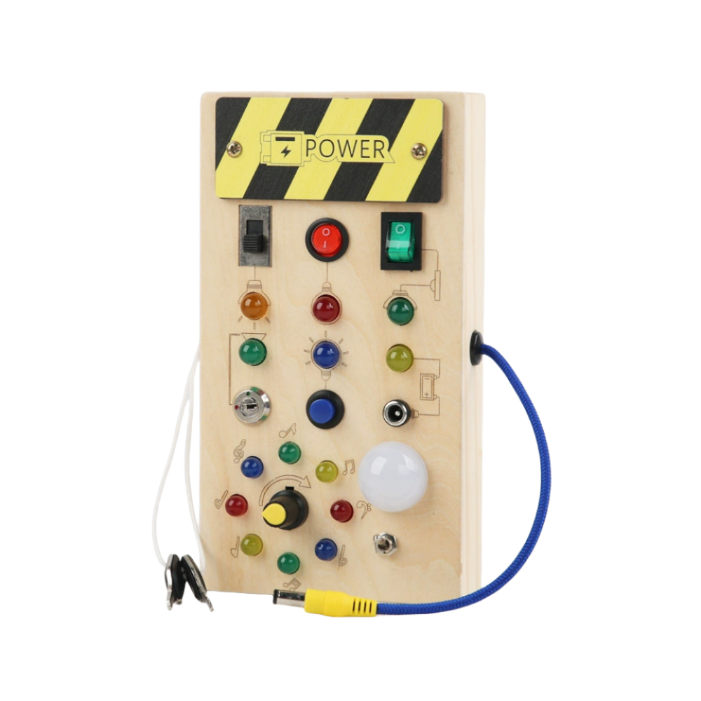 MontessoriWoodenBusyBoardwithLEDLights_11