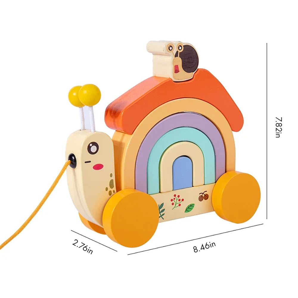 MontessoriWoodenSnailPullToywithRainbowStackerBlocks_3