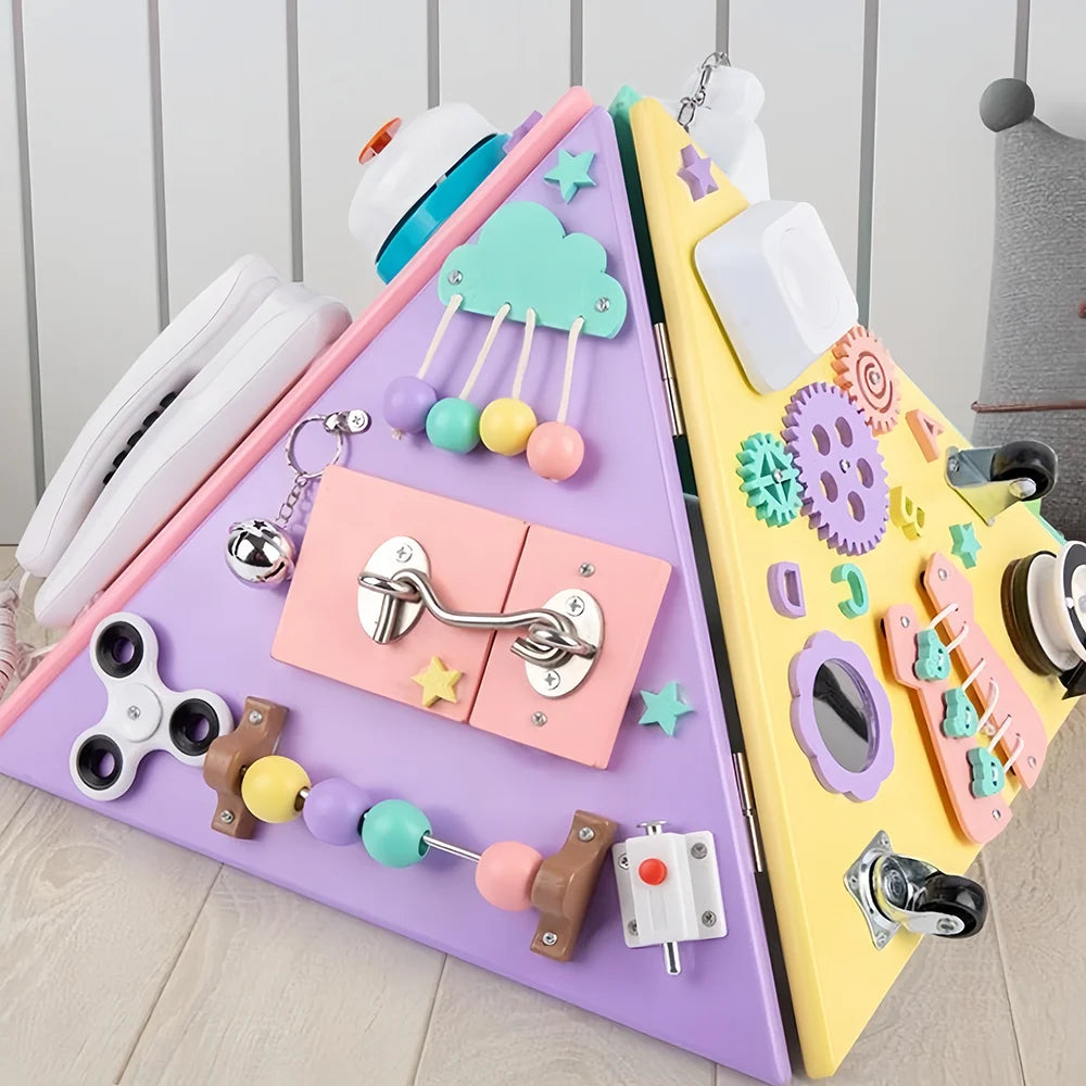 Montessori_Busy_Board_Pyramid_-_4-in-1_Triangle_Activity_Cube_8 stem