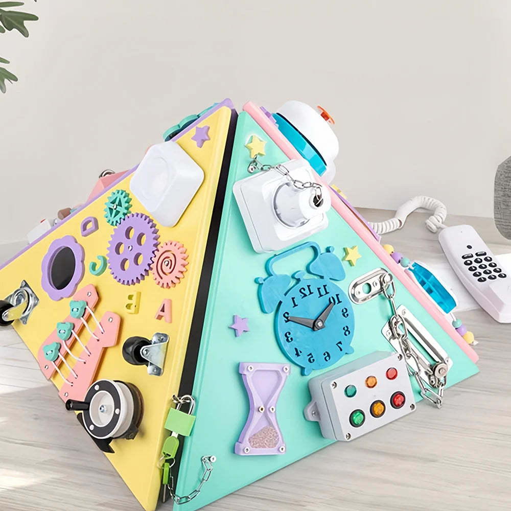 Montessori_Busy_Board_Pyramid_-_4-in-1_Triangle_Activity_Cube_9 stem