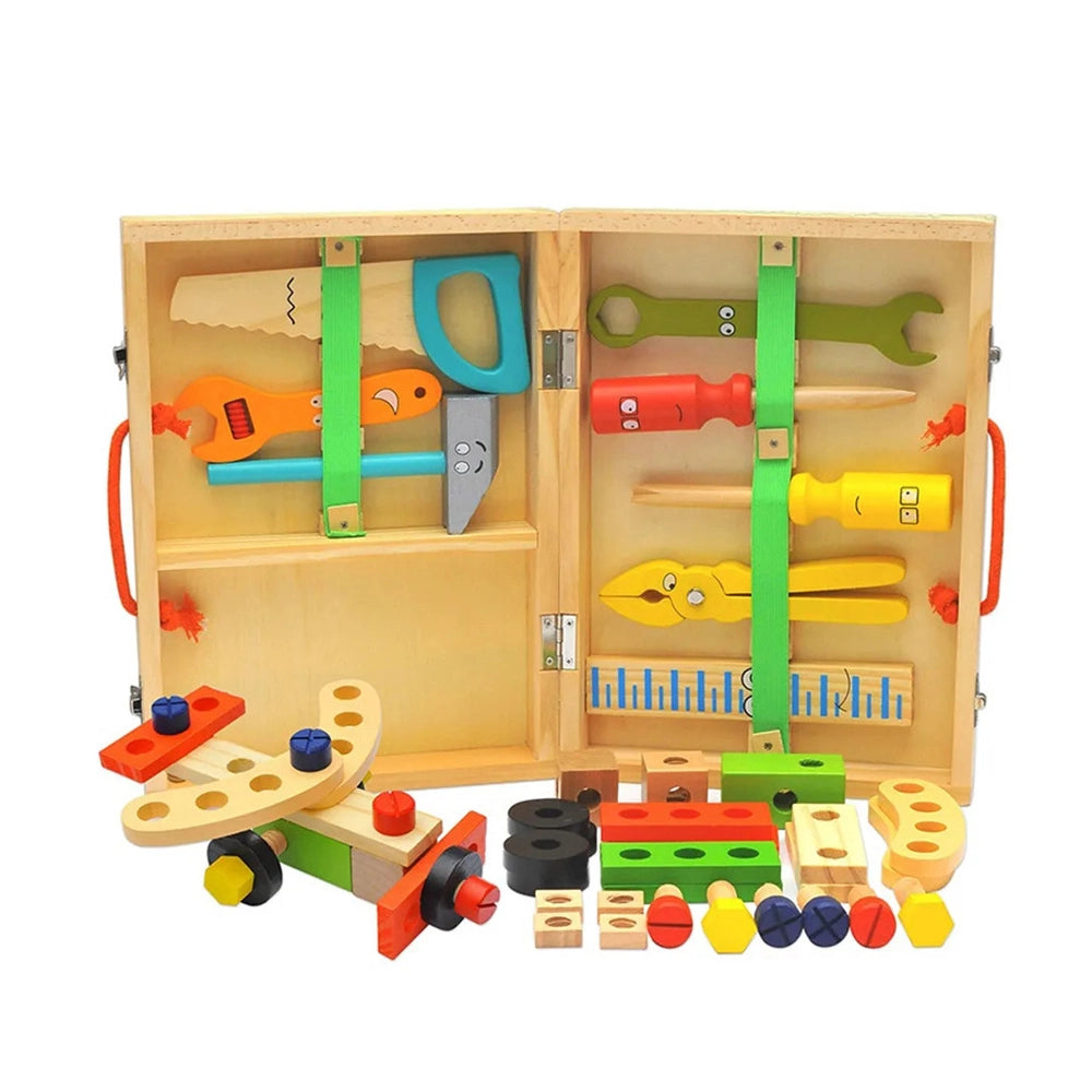 STEM_MontessoriWoodenKidsBabyToySimulationRepairToolBox_33