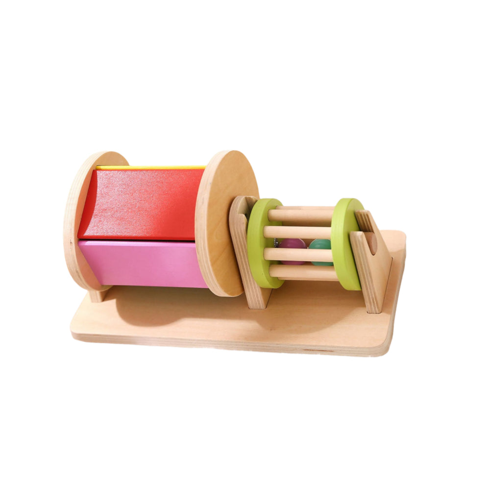 Wooden Textile Drum for Toddlers – Colorful Music Toy